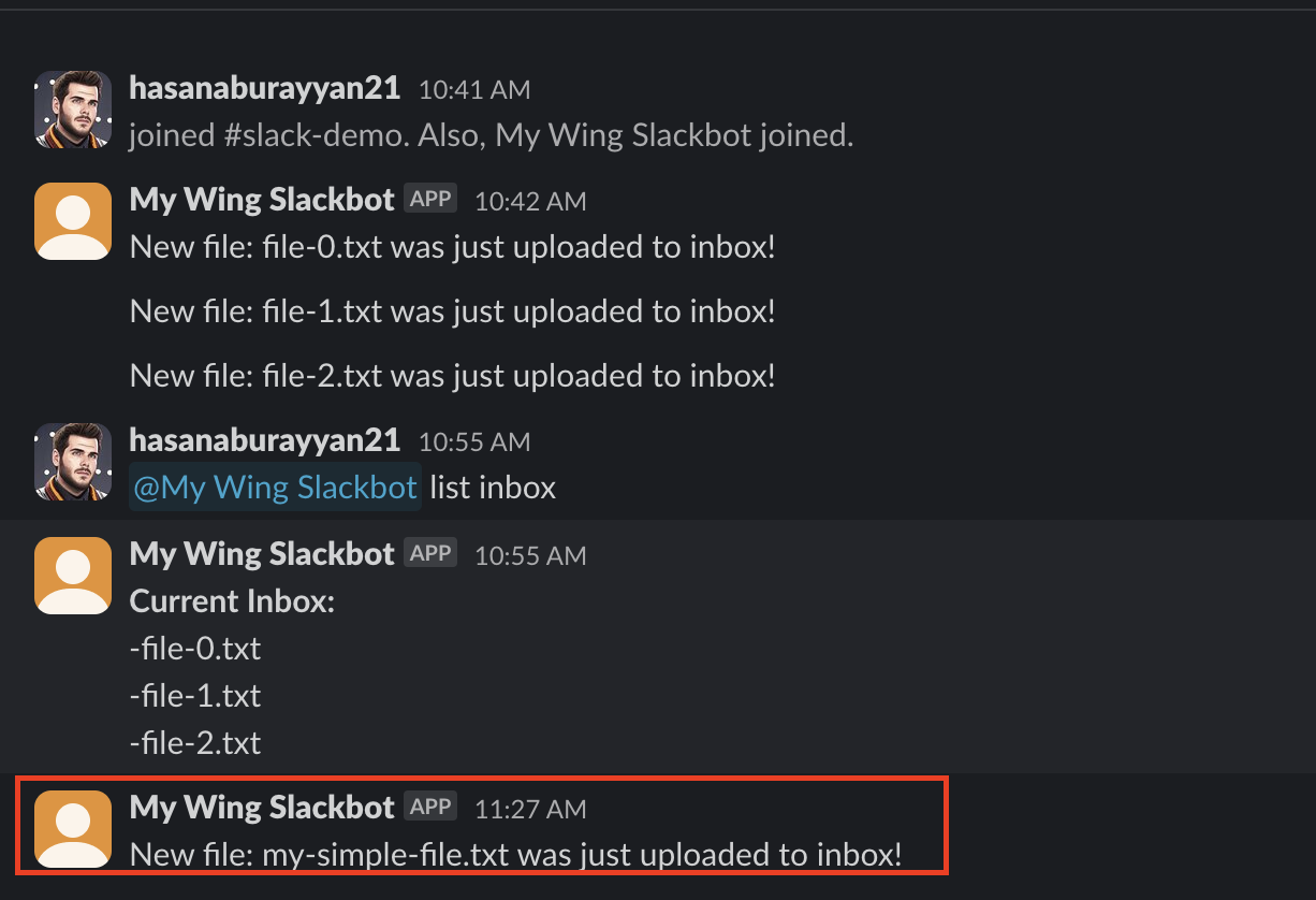 AWS Upload Slack Messages